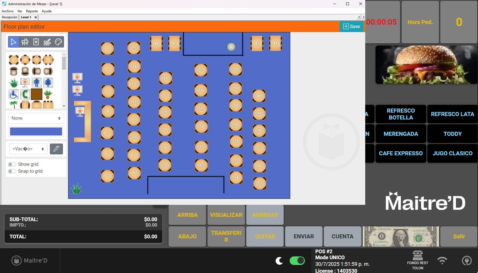 [Imagen de servicio de mesa POS]